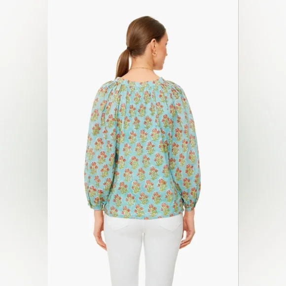 Emerson Fry Blue Floral Blouse - Picture 3 of 6